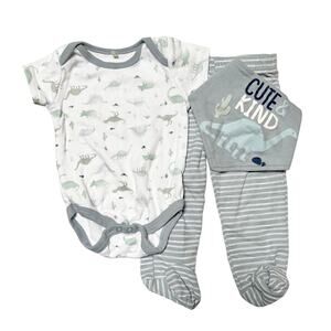 Kyle & Deena 3 Piece Dinosaur Outfit 6-9m